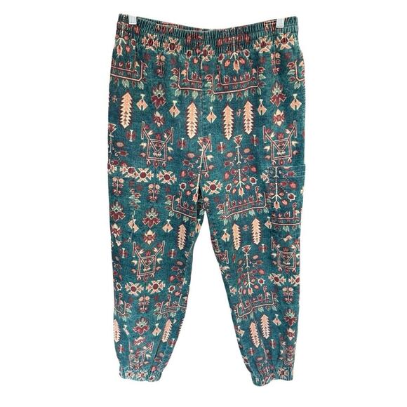 Urban Outfitters Southwestern Corduroy Penelope Joggers M Aztec Multicolor Boho - Picture 1 of 11